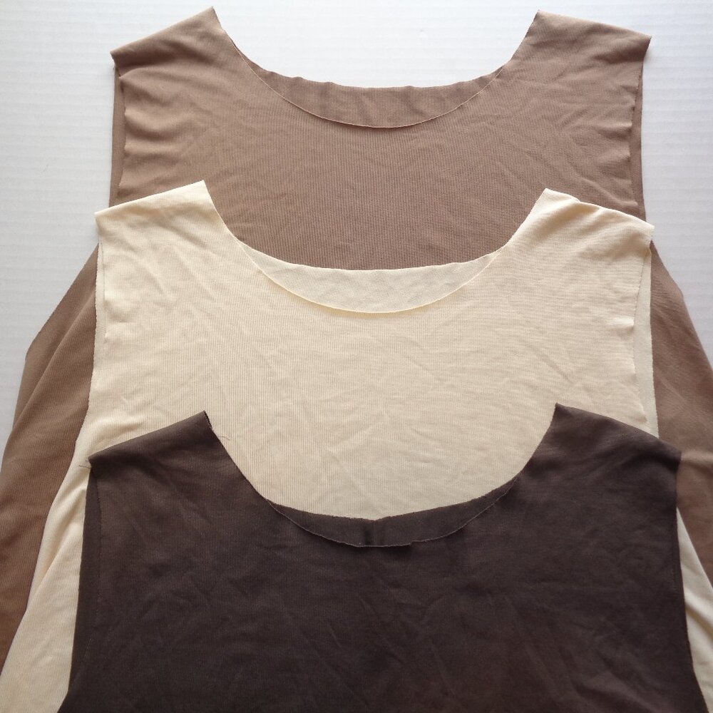 SHEIN Curve Bodysuit Lot 3 Sleeveless - Ruched - Raw Hems See Pics NWOT 4XL (FF)